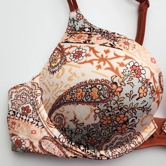Victoria's Secret Very Sexy Push-Up Underwire Bra Paisley Tan Size 32B - Picture 2 of 14